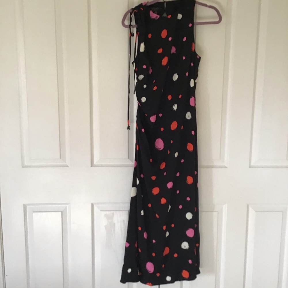 Ted Baker black polka dot maxi dress Sz 2